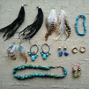 7 earrings/1 bracelet/1 necklace